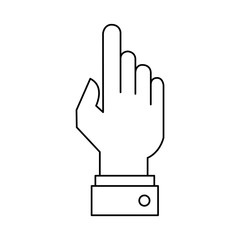 hand human pointer icon
