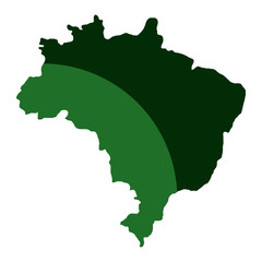 brazil map isolated icon