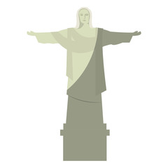 corcovado christ isolated icon