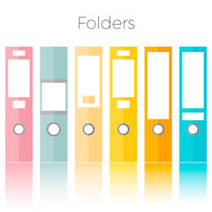 Office folders isolated on the white background.illustration on your business.