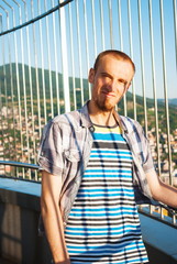 Portrait of attractive man with casual clothes