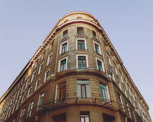 Facade of the historic building. Cental Europe style.