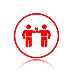 greeting icon stock vector illustration flat design