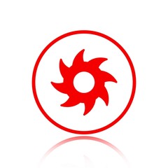 circular saw icon stock vector illustration flat design