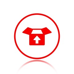 open box with arrow icon stock vector illustration flat design