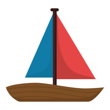 sailboat marine isolated icon