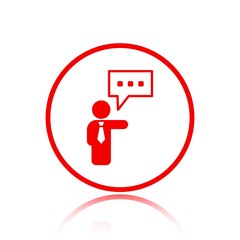 speaking of people, the chat icon stock vector illustration