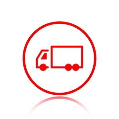 truck icon stock vector illustration flat design
