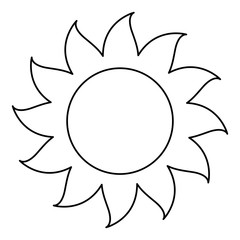 sun summer isolated icon