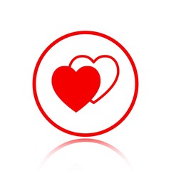 heart icon stock vector illustration flat design