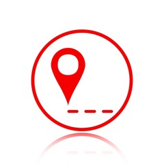 label for map icon stock vector illustration flat design