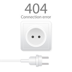 Electrical outlet and plug disabled. Connection error.