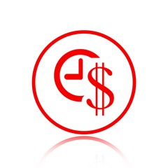 money time icon stock vector illustration flat design