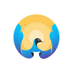 bird flying to the sun - logo