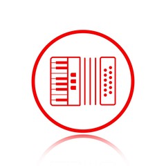 accordion icon stock vector illustration flat design