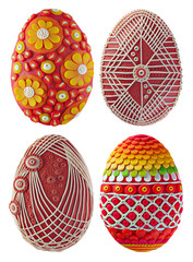 Easter eggs made from bright colored plasticineEaster Sunday for the spring religious holiday of Easter or a bright Sunday