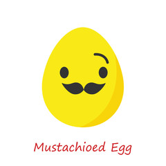 Fototapeta premium Banner Egg Emotions. Vector illustration.