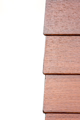Wooden table isolated on a white background
