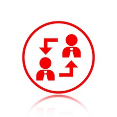 Business people team crowdy walk silhouette concept businesspeople group human resources over world map background vector icon