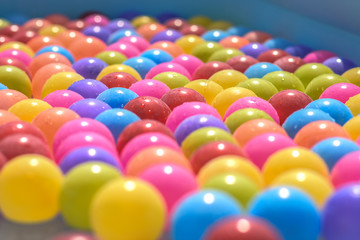 Fototapeta na wymiar colored balls in the bath