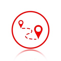 label for map icon stock vector illustration flat design