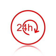 24 hours icon stock vector illustration flat design