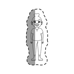 grandmother avatar character icon vector illustration design