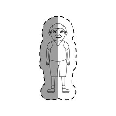 grandfather avatar character icon vector illustration design