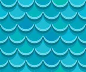 Seamless shingle roof tiles. Vector pattern