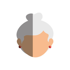 grandmother avatar character icon vector illustration design