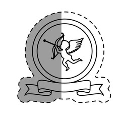 love card with cupid angel vector illustration design