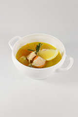 Salmon broth