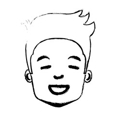 young man avatar character vector illustration design