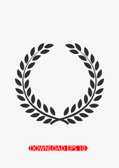 Laurel wreath icon, Vector