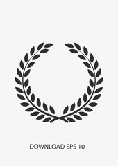 Laurel wreath icon, Vector