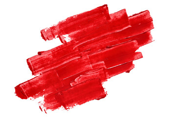 Vivid red textured brush strokes