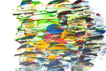 Colorful brush strokes of paint