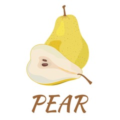 Pear. Flat design. Vector illustration. Ripe fruits for Your ideas.