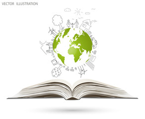 Open book of happy family stories.