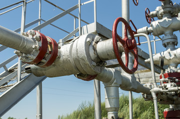 the valve on the gas rig