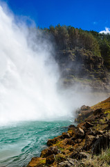 Output water in the mountain
