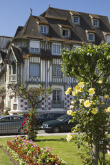 Street in France. Journey through the small town.