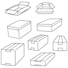 vector set of box