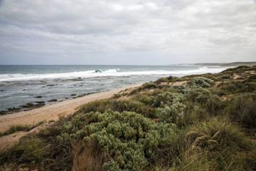 Western Australia – rough costline with cloudy sky