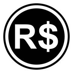 Sign the Brazil currency, Brazil real