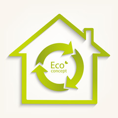 The recycling symbol is in the house.