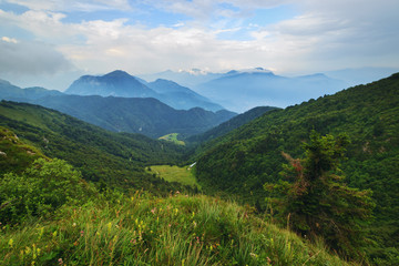 High above the Alpe di Ledro, Trentino, Alps, Italy