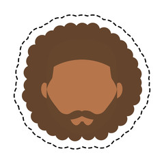 man face, cartoon icon over white background. colorful design. vector illustration