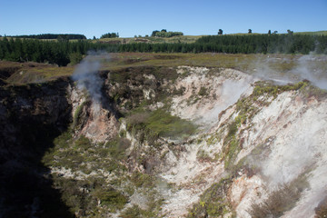 Hot steam craters