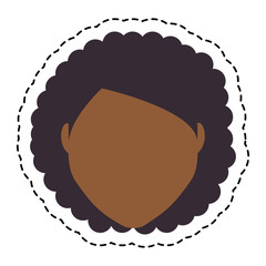 woman face cartoon icon over white background. colorful design. vector illustration